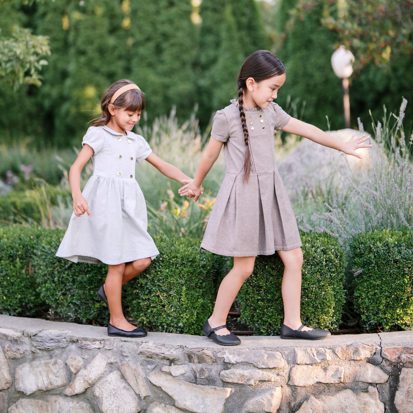 Organic Ruffle Collar Drop Waist Dress