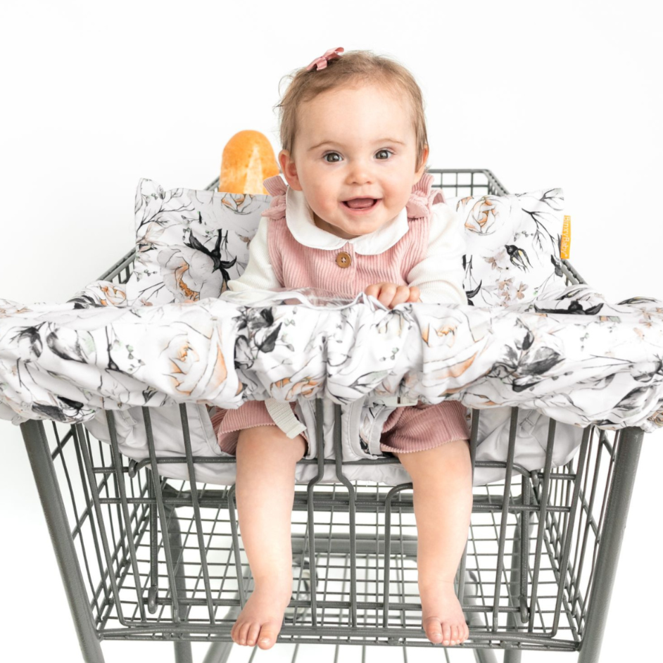 Baby Shopping Cart Cover | Coming Up Roses Beautiful Floral Print