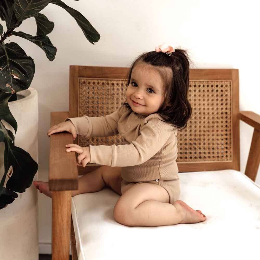 Pebble Long Sleeve Organic Bodysuit