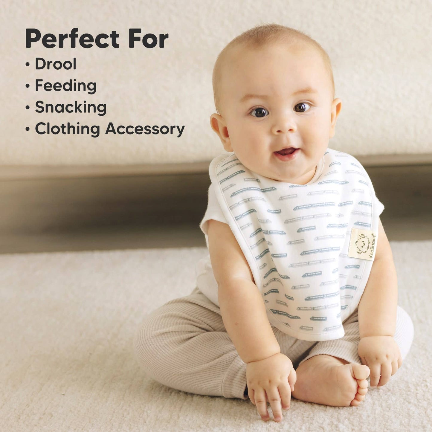 KeaBabies 8-Pack Coast Drool Bibs