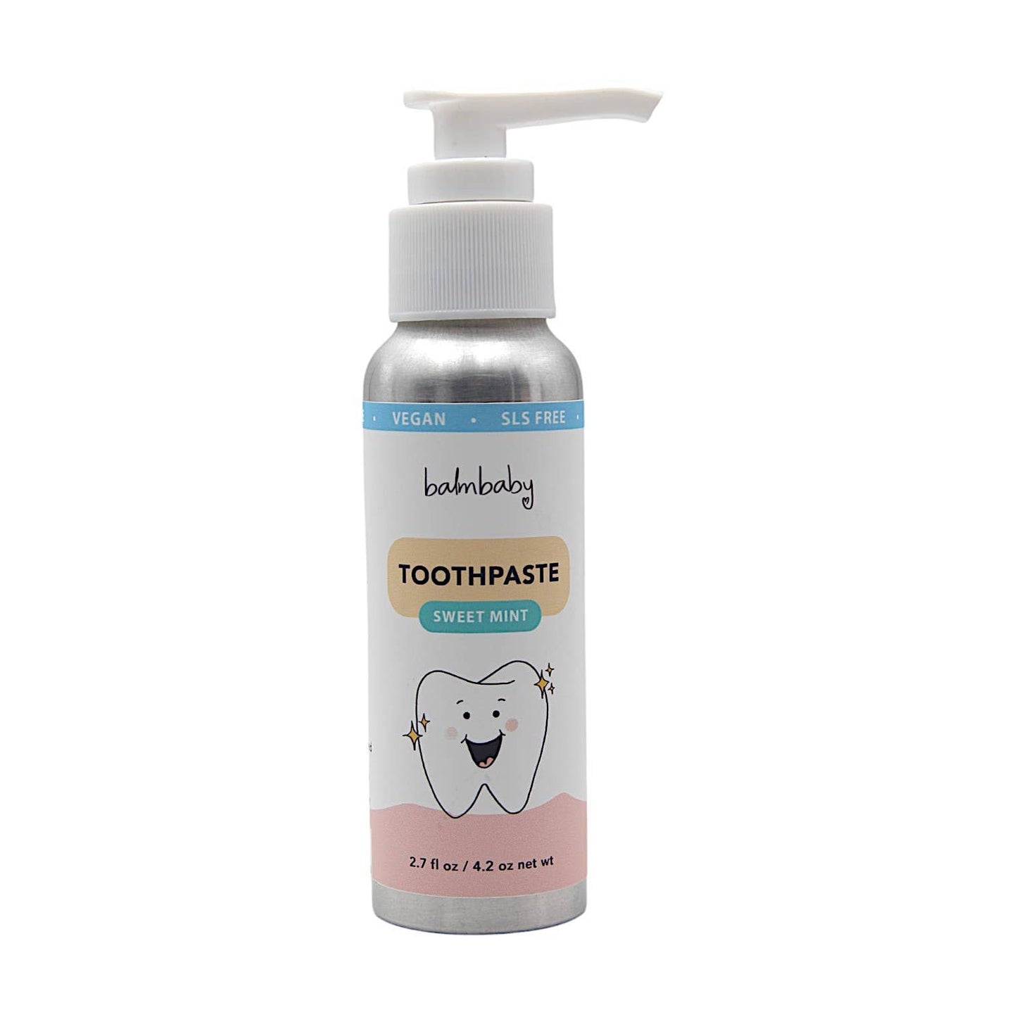 Balm Baby -  All Natural Kids Toothpaste - w/ Pump
