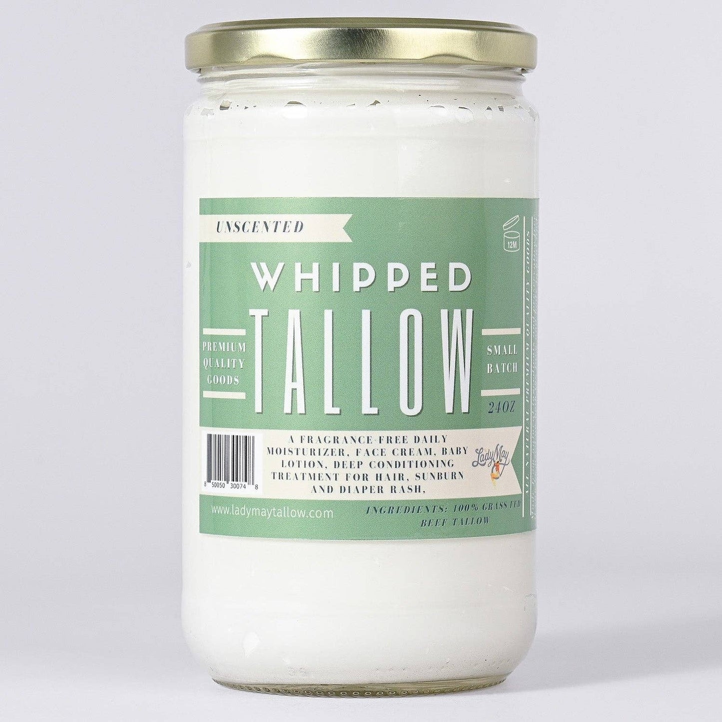Unscented Whipped Tallow Moisturizer | 100% Natural Skincare