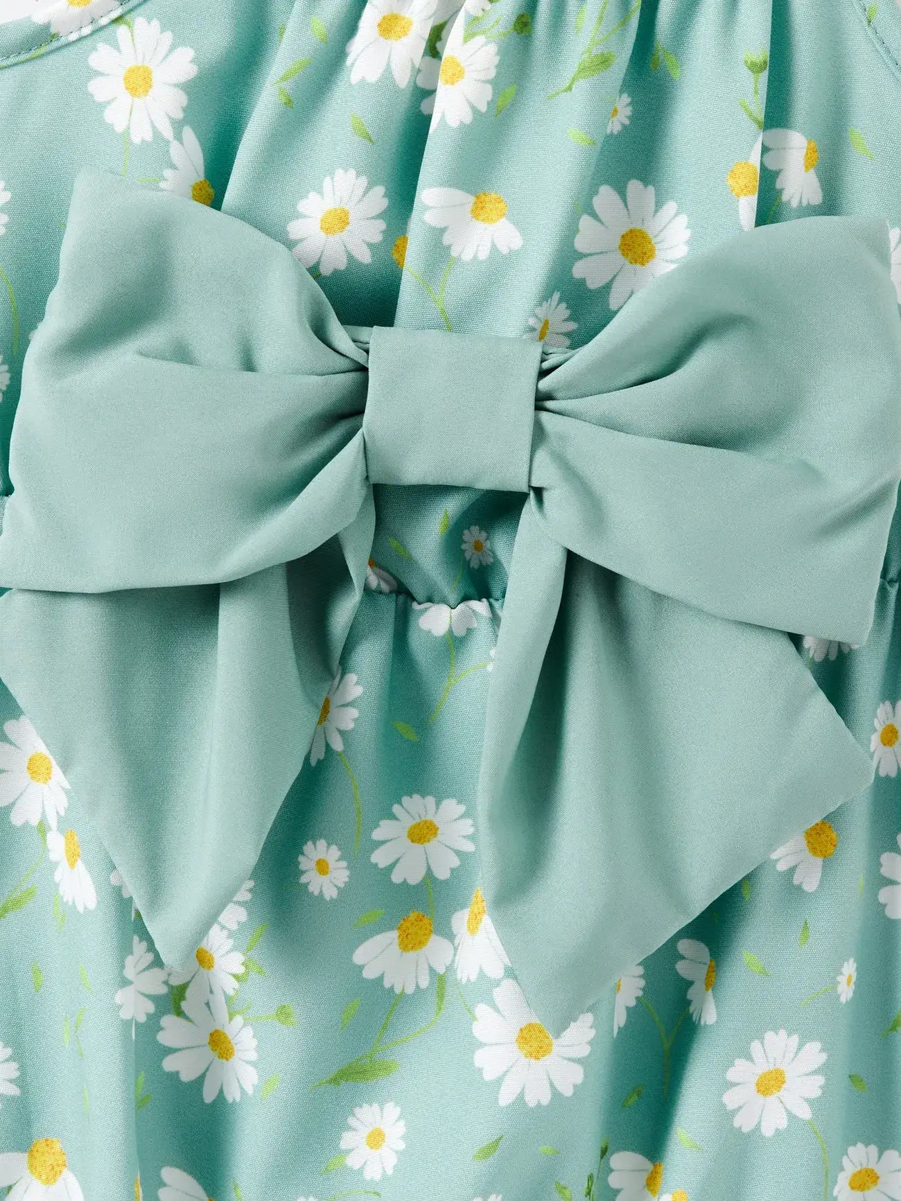 Baby Girl Sweet & Elegant Floral Print Bowknot Romper