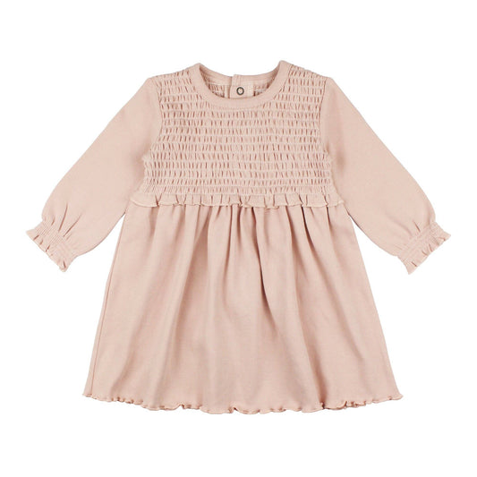 Kids' Organic Smocked Dress in Rosewater