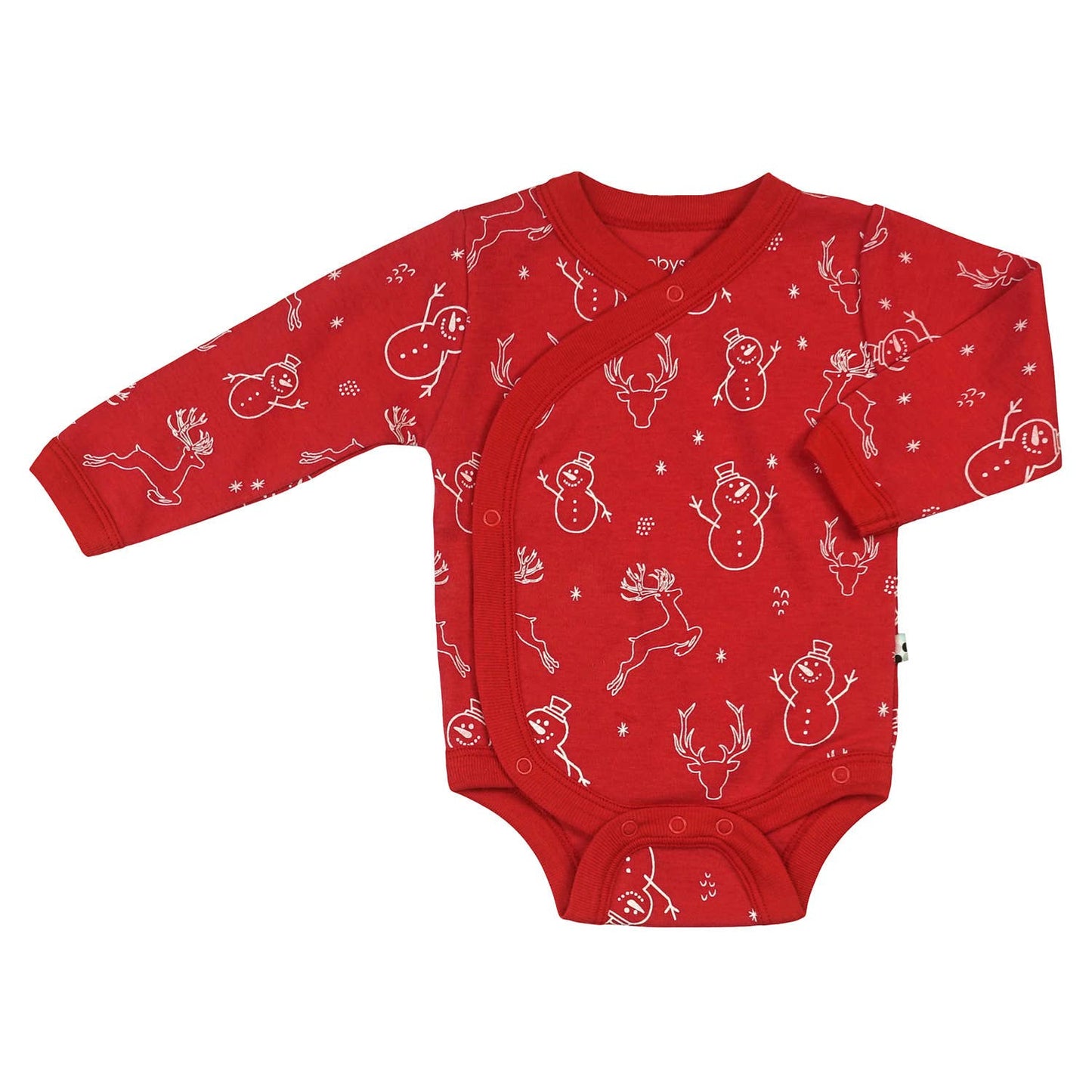 Organic Pattern Long Sleeve Kimono Bodysuit/Onesie