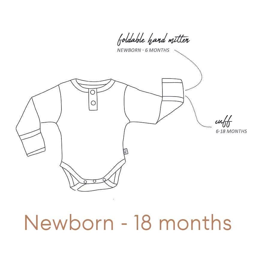 Pebble Long Sleeve Organic Bodysuit