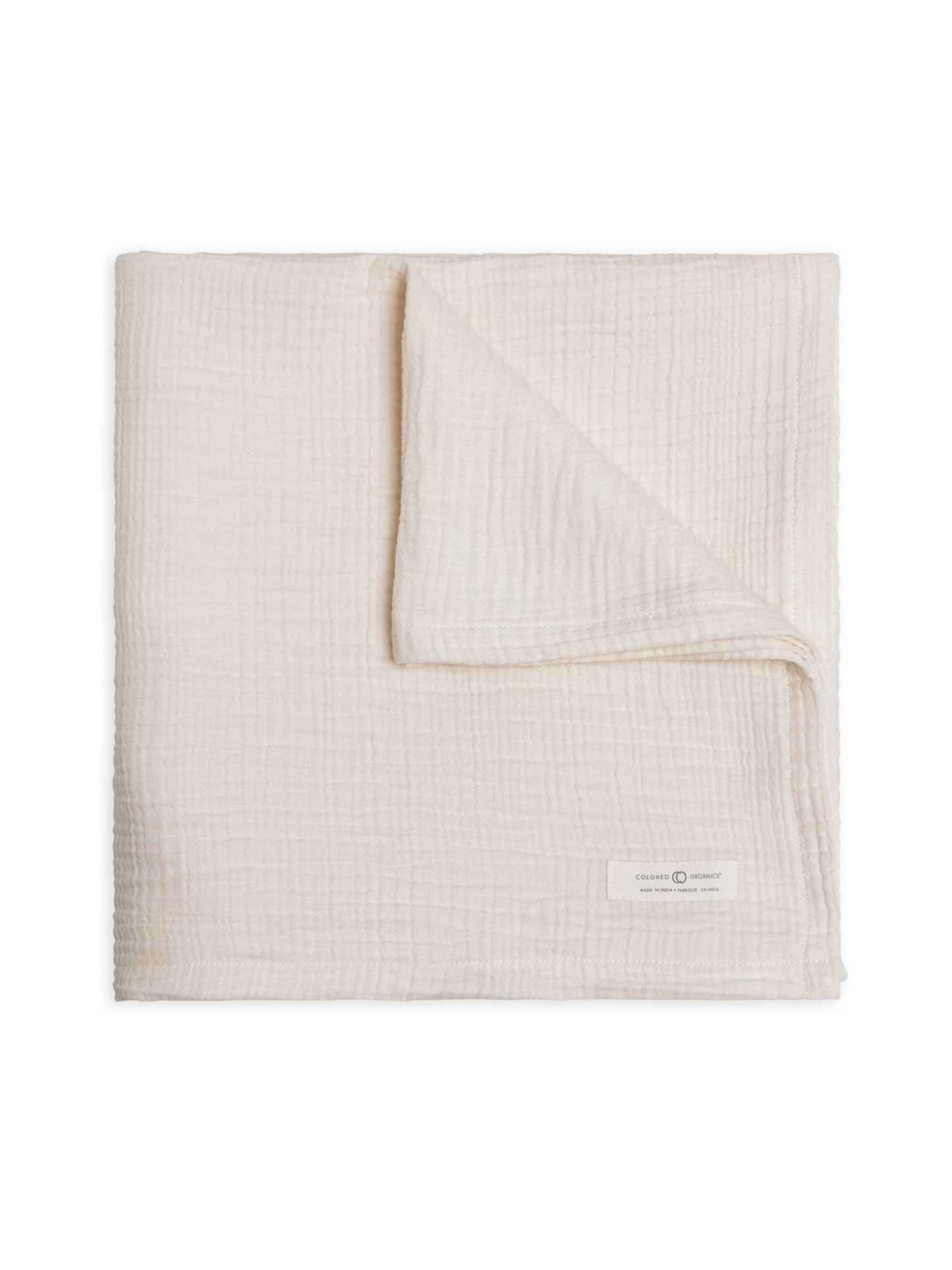 Organic Baby Muslin Swaddle Blanket - Ivory