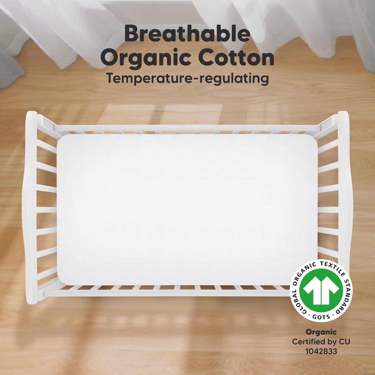 2-pack Organic Cotton Fitted Crib Sheet (Cloud)