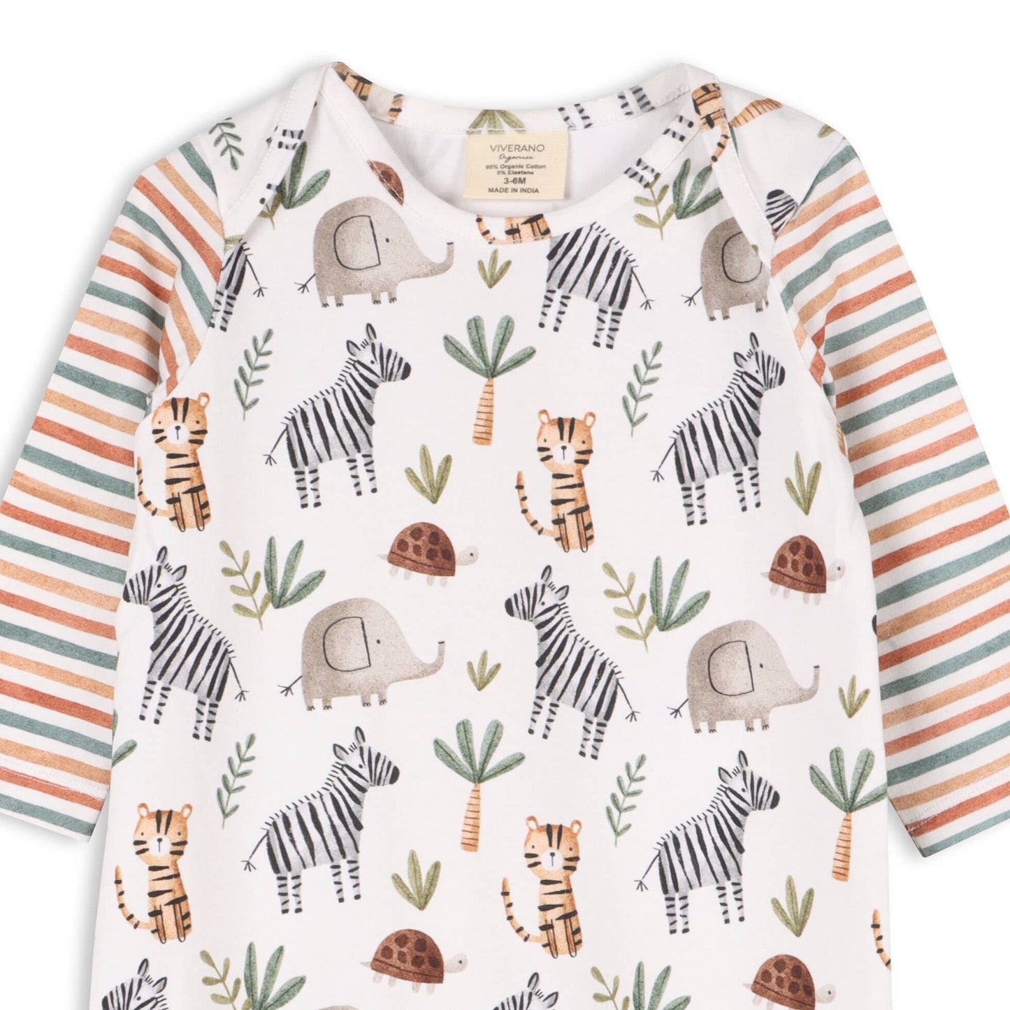 Savannah Animals Baby Jumpsuit (Organic Jersey)