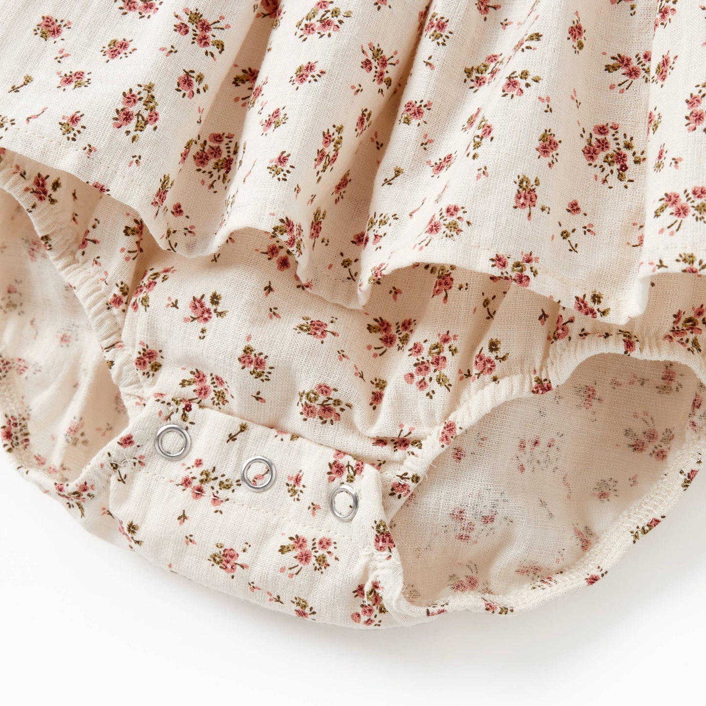 Mom & Me Ditsy Shirred Bodice Tiered Ruffle Trim Dress