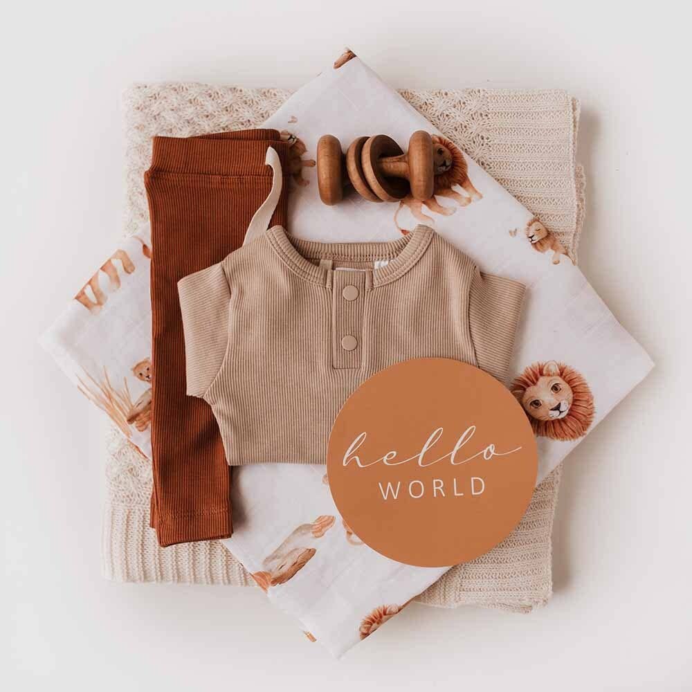 Pebble Long Sleeve Organic Bodysuit