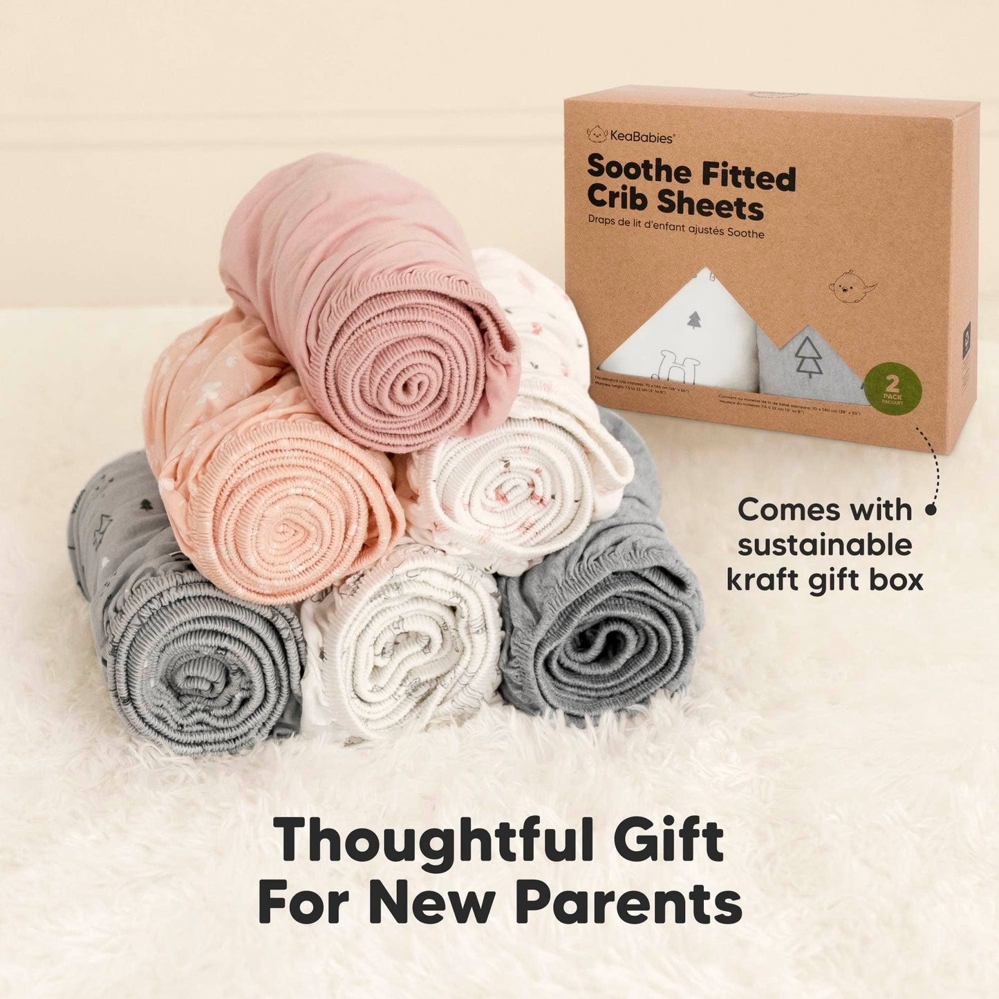 2-pack Organic Cotton Fitted Crib Sheet