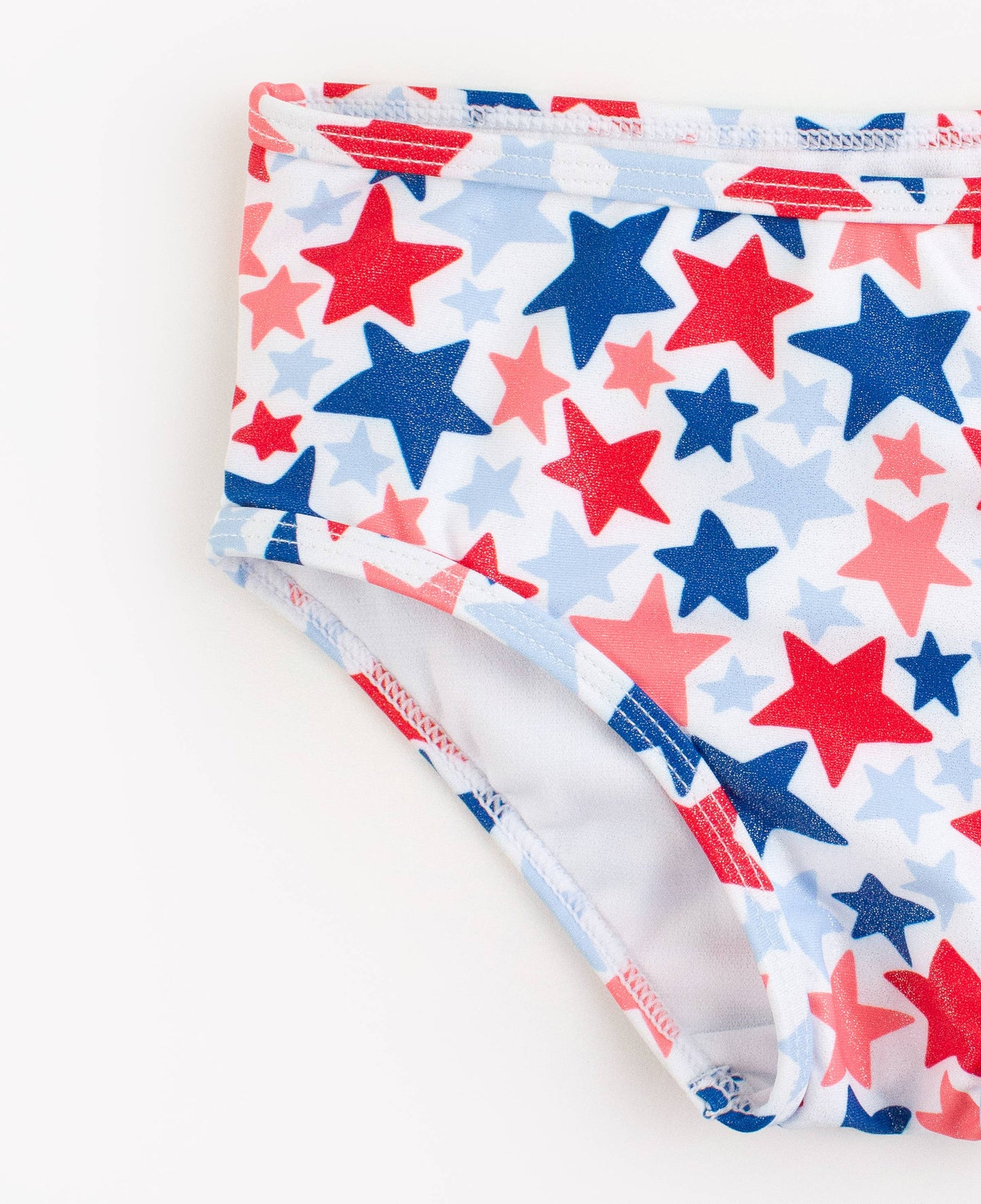 Girls Shimmer Star-Spangled Flounce Bikini