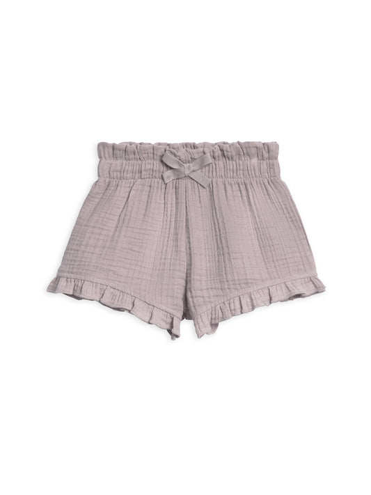 Organic Luz Muslin Flutter Shorts - Lilla