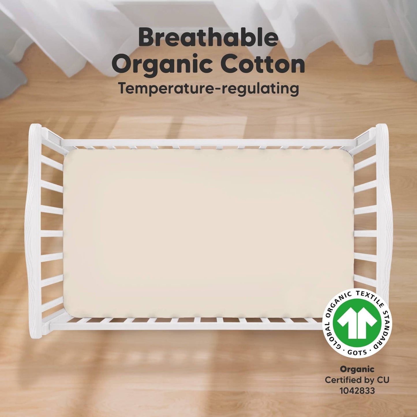2-pack Organic Cotton Fitted Crib Sheet