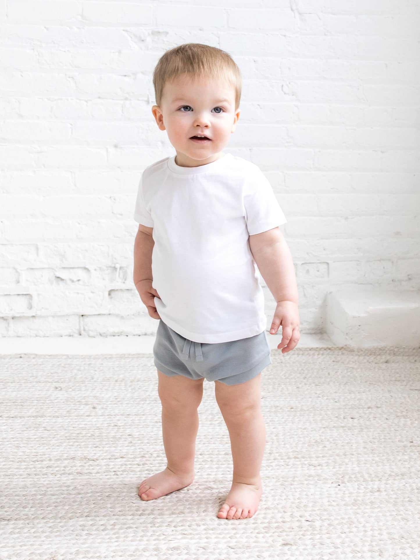 Organic Baby and Kids Classic Crew Neck Tee - White