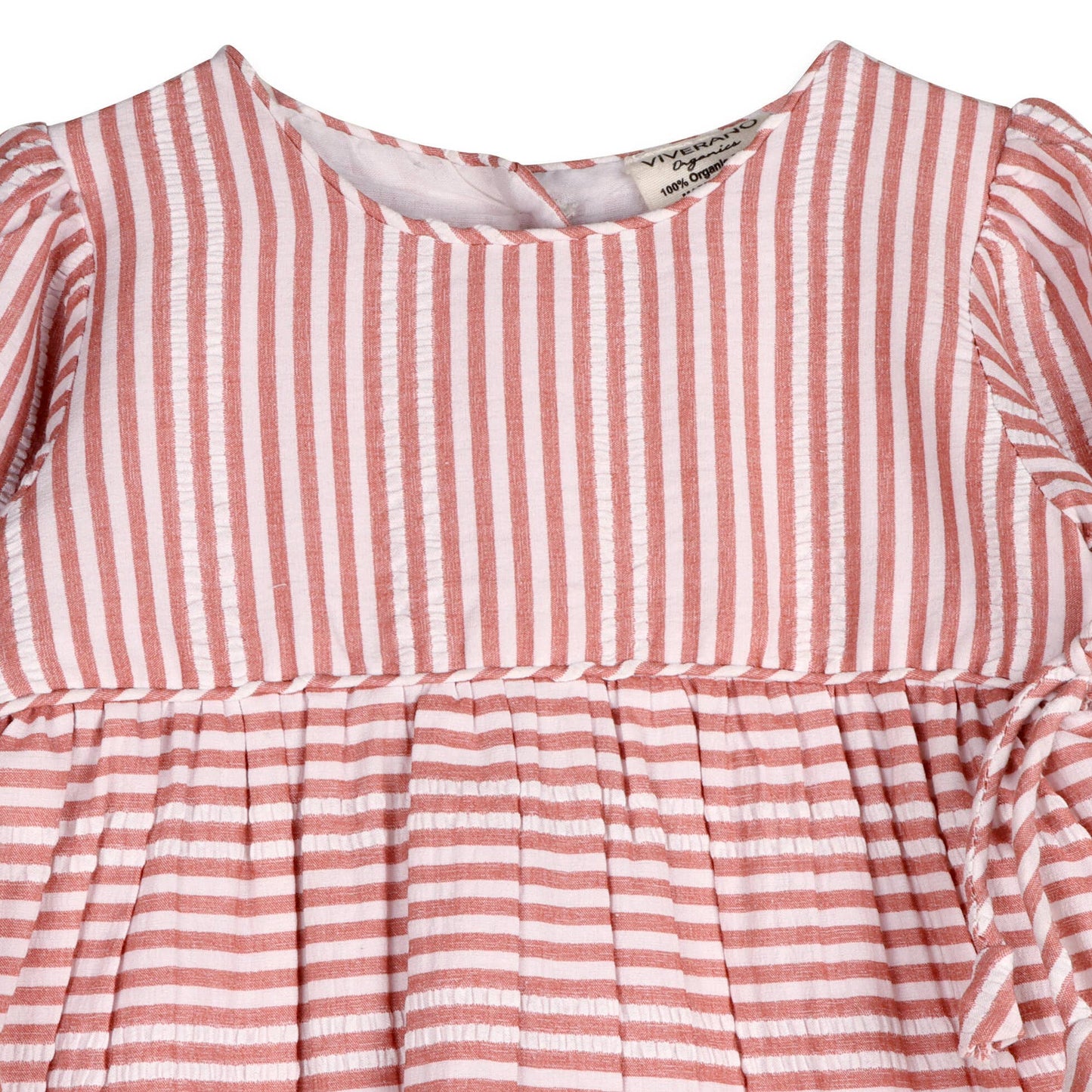 Vivienne Striped Embroidered Baby Dress & Bloomer (Organic)
