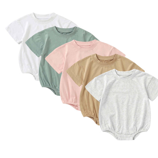 Bubble Baby romper organic oversized drop shoulder t-shirt
