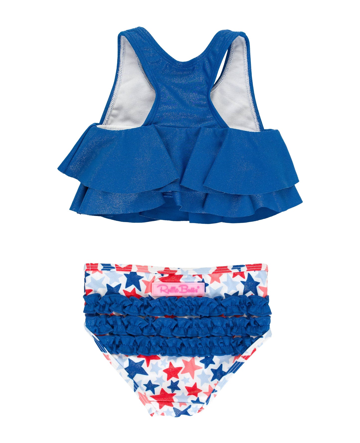 Girls Shimmer Star-Spangled Flounce Bikini