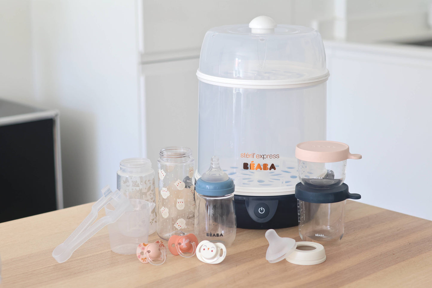 BEABA Steril'Express 2-in-1 Bottle Sterilizer- Midnight