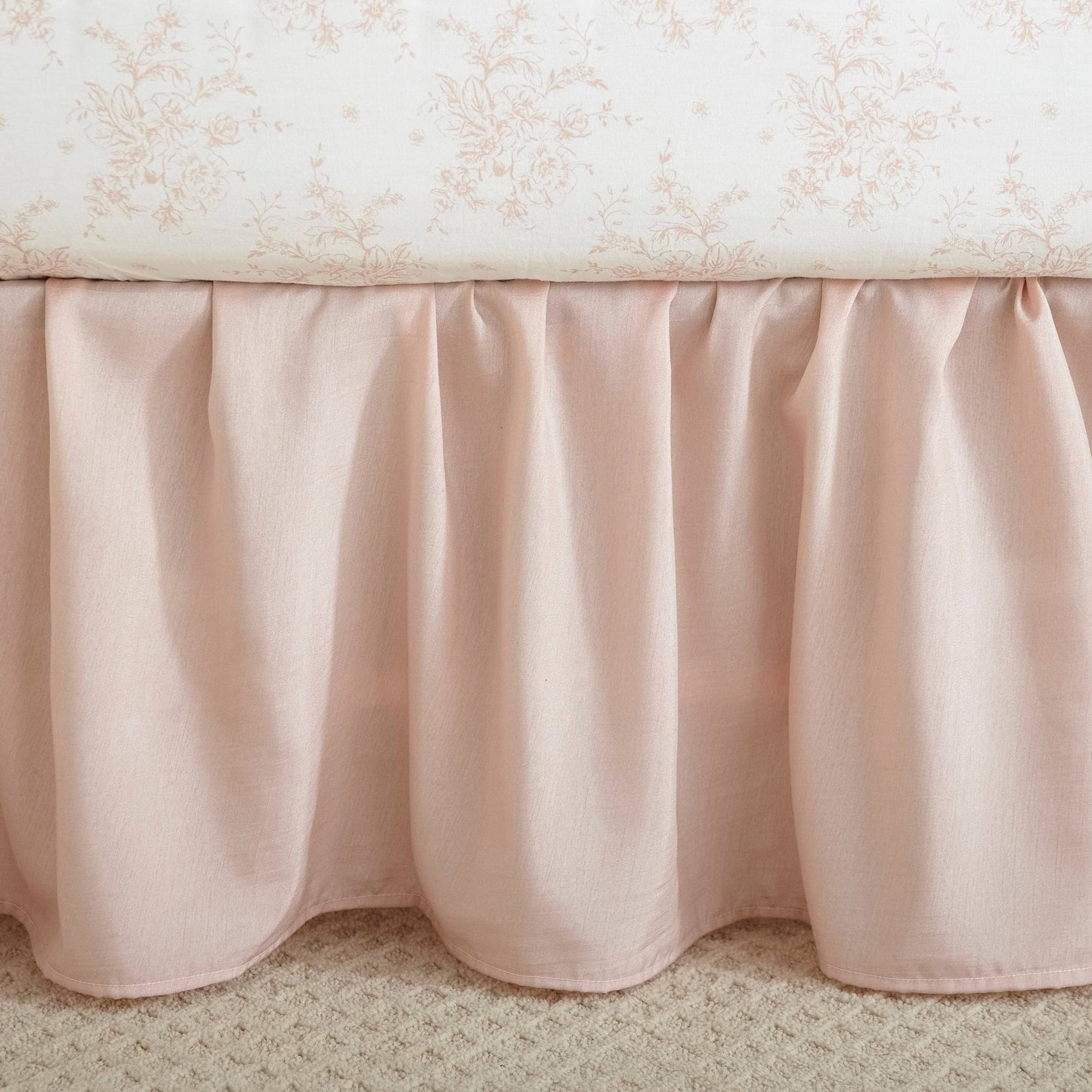 Heritage Blush Velvet 4PC Crib Bedding Set
