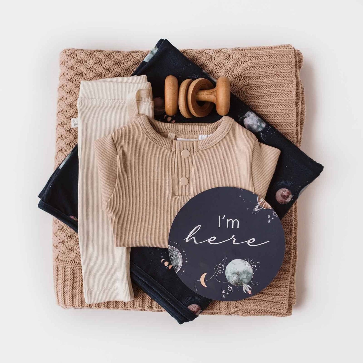 Pebble Long Sleeve Organic Bodysuit