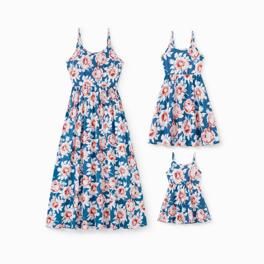 Mommy and MeTropical Plants Floral Girl Dress Casual Outfit