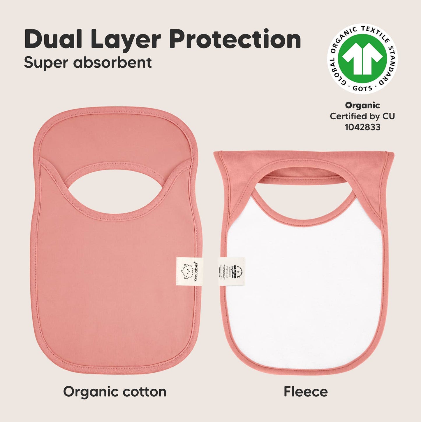 KeaBabies 8-Pack Hallo Drool Bibs