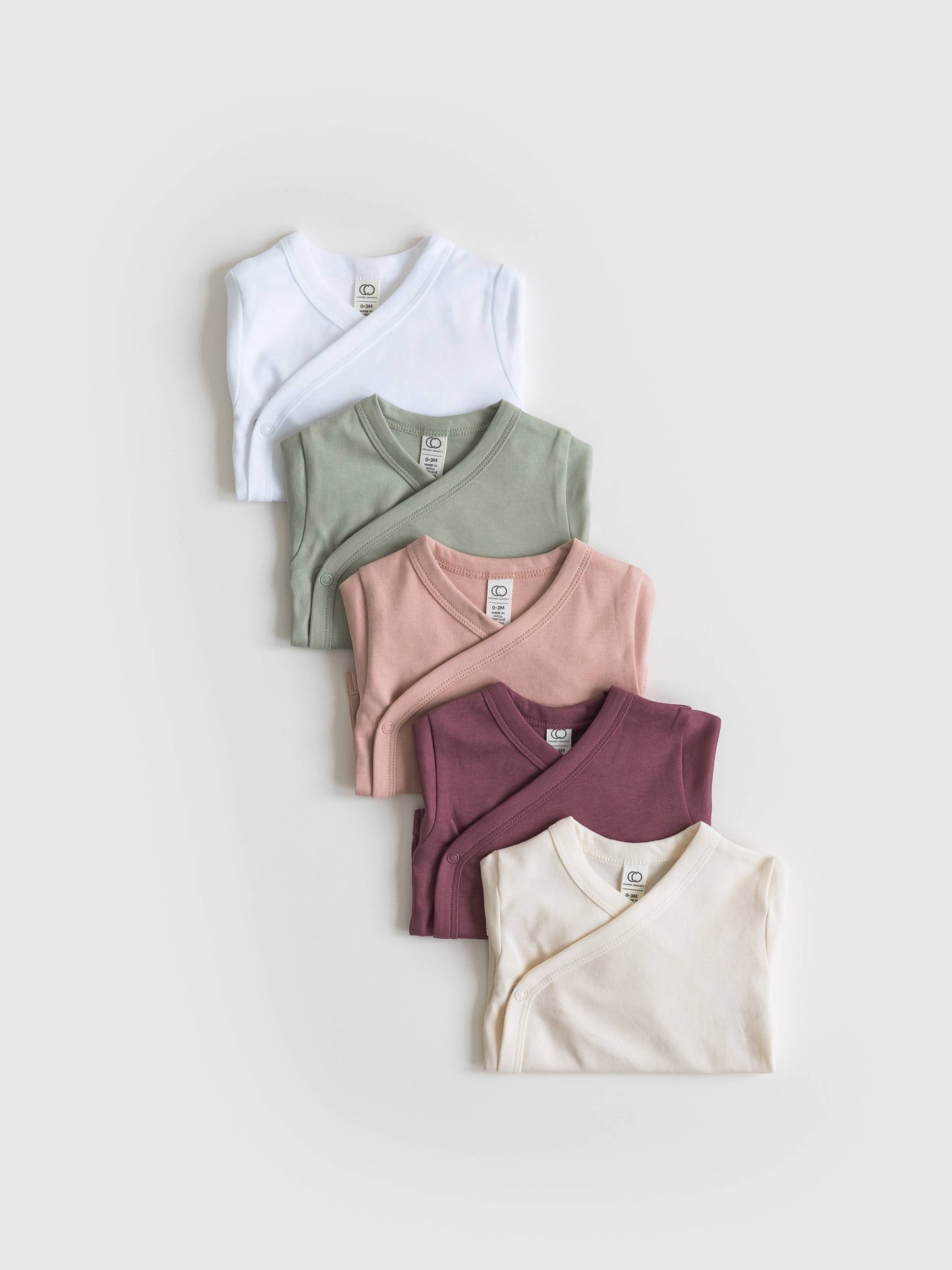 Organic Baby Long Sleeve Classic Kimono Bodysuit - Ballet