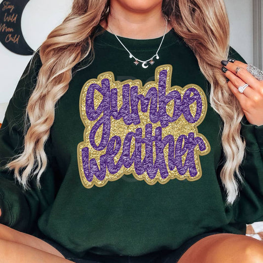 Gumbo Weather Faux Patch DTF Heat Transfer