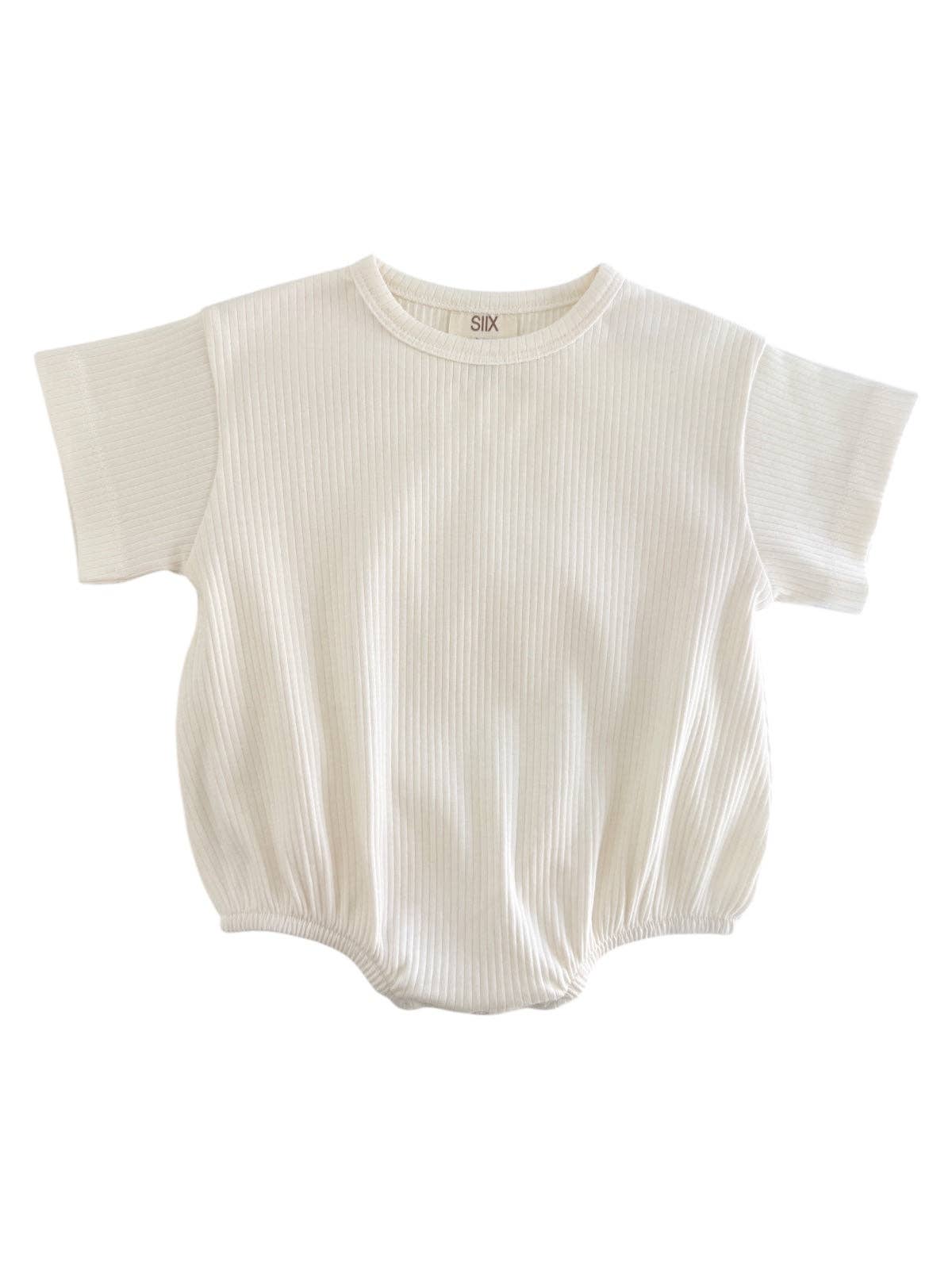 Ivory / Organic Ribbed T-Shirt Bubble