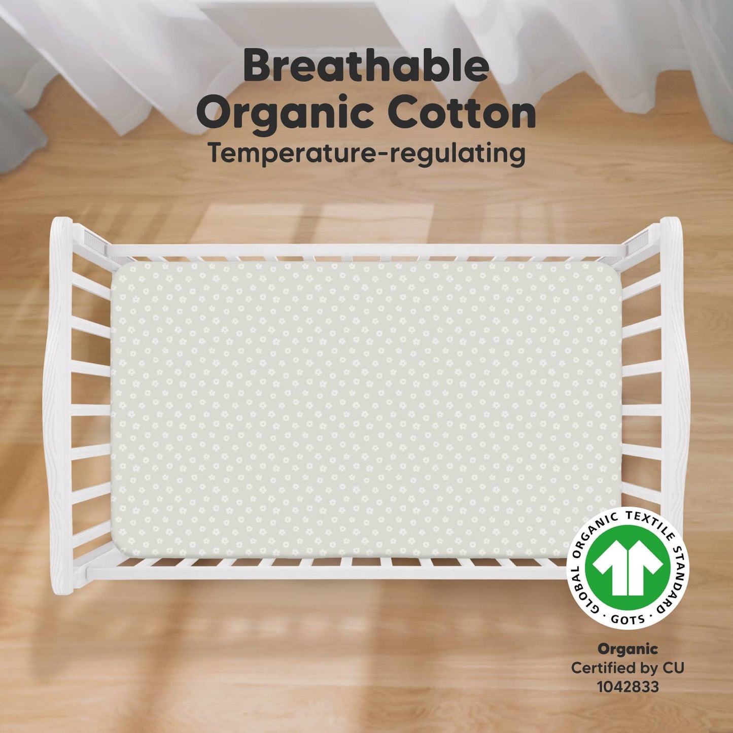 2-pack Organic Cotton Fitted Crib Sheet