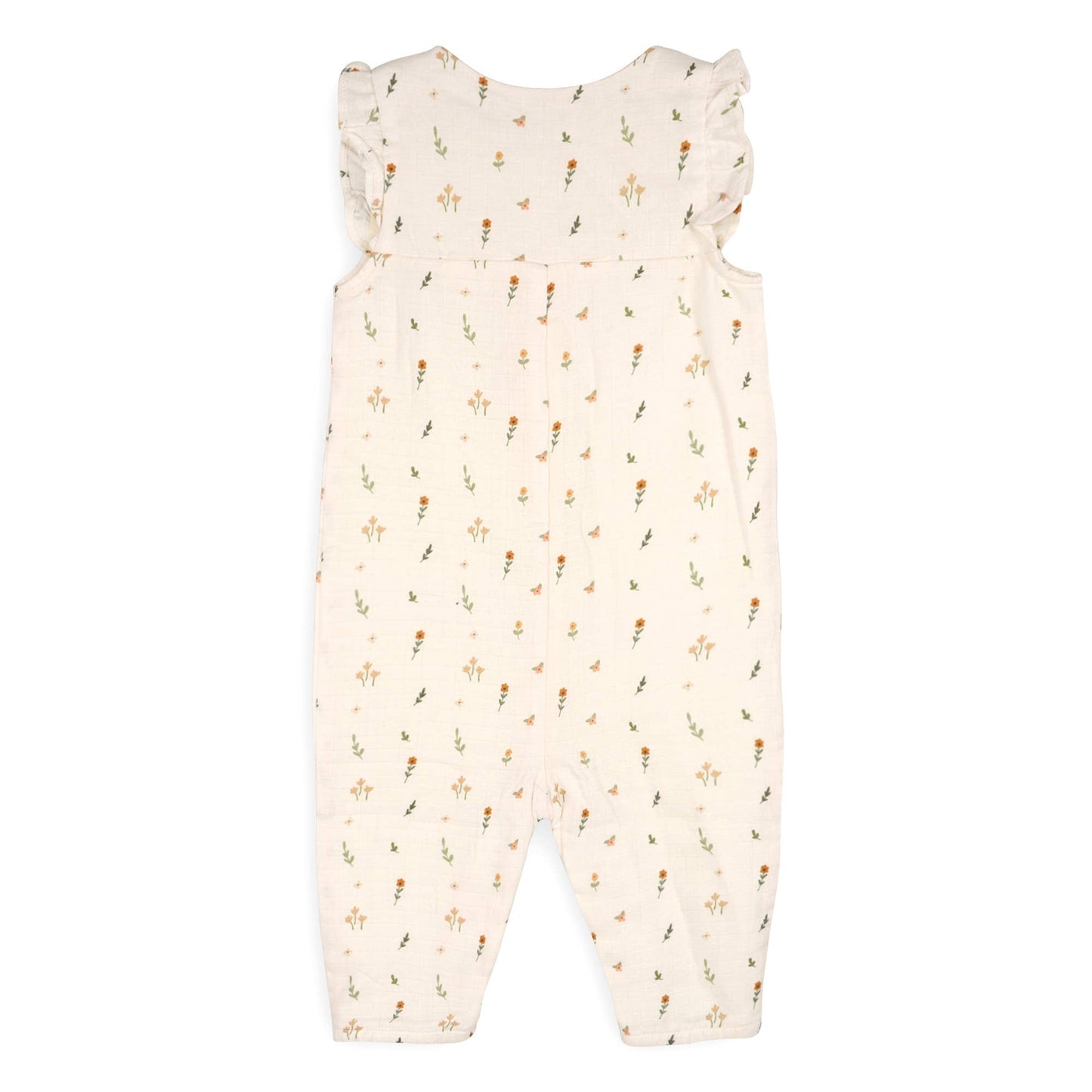 Boho Floral Button Baby Sleeveless Jumpsuit (Organic)