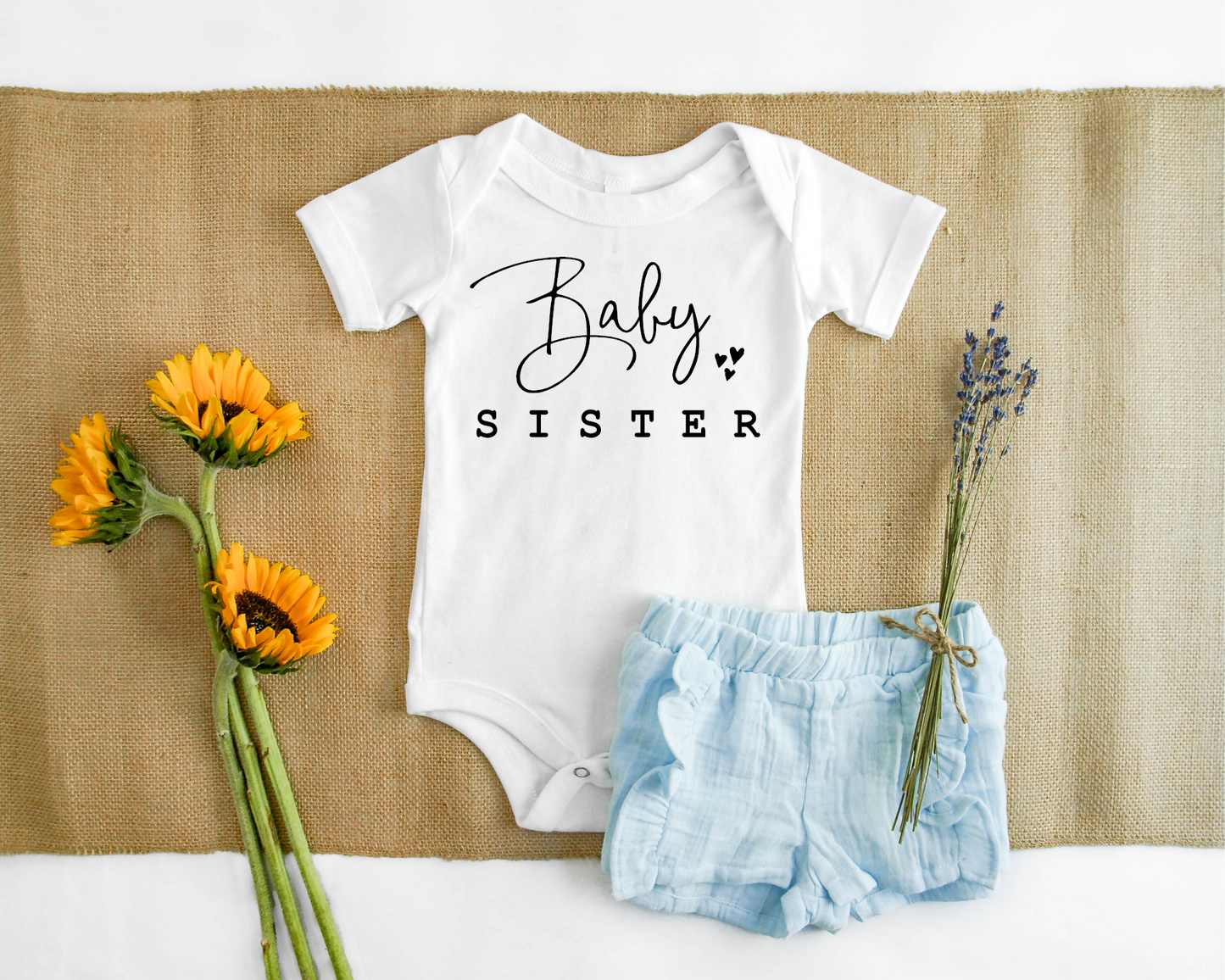 Baby Sister Pregnancy & Gender Reveal Onesie