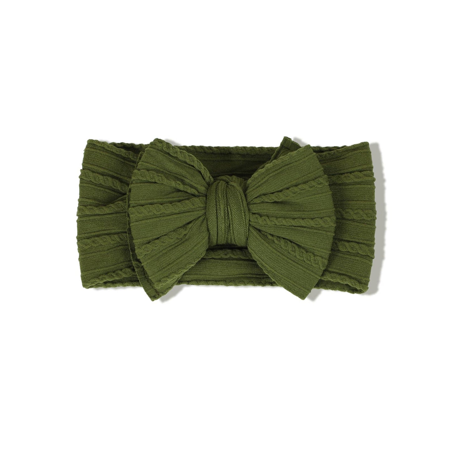 Cable knit Big bow Baby headband