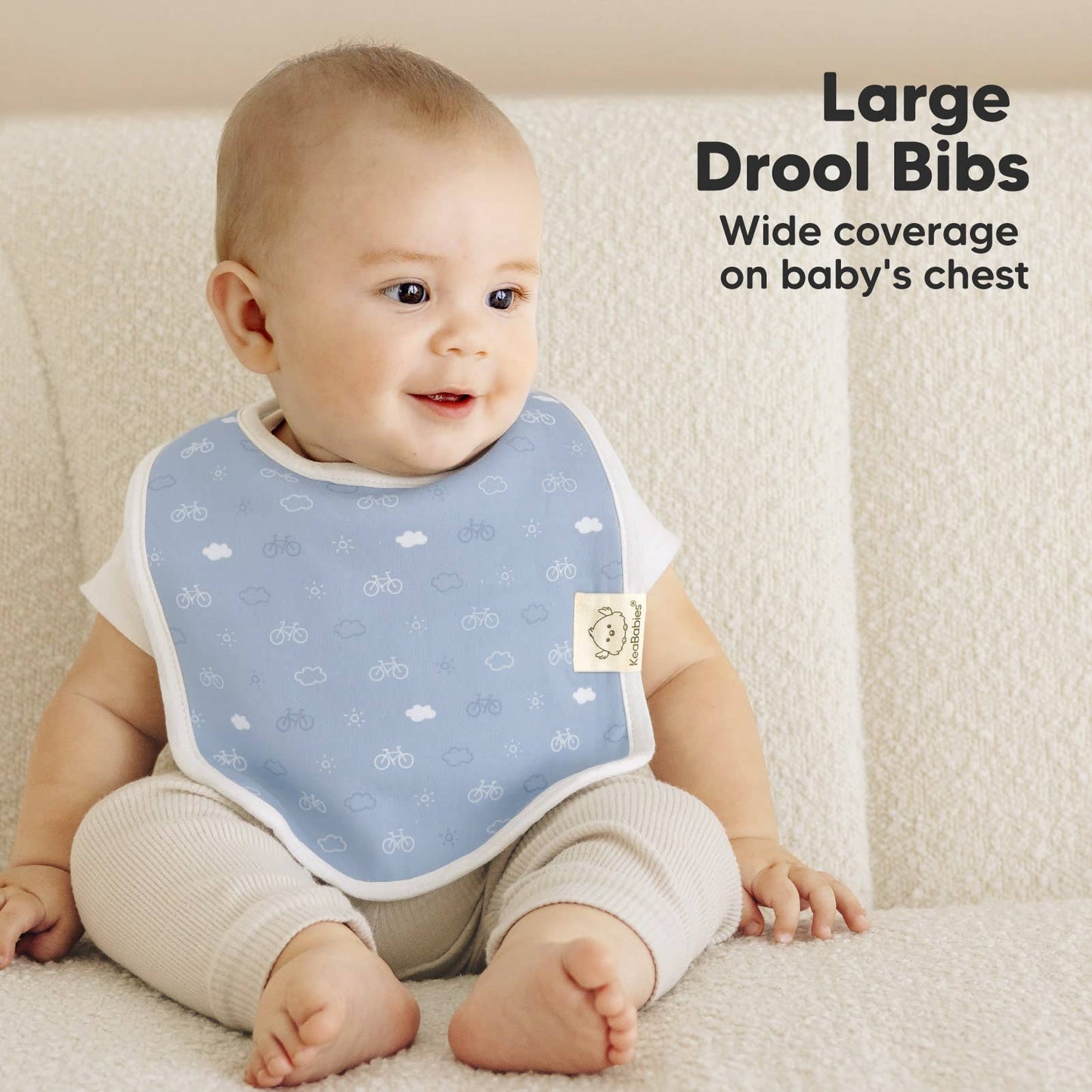 KeaBabies 8-Pack Coast Drool Bibs