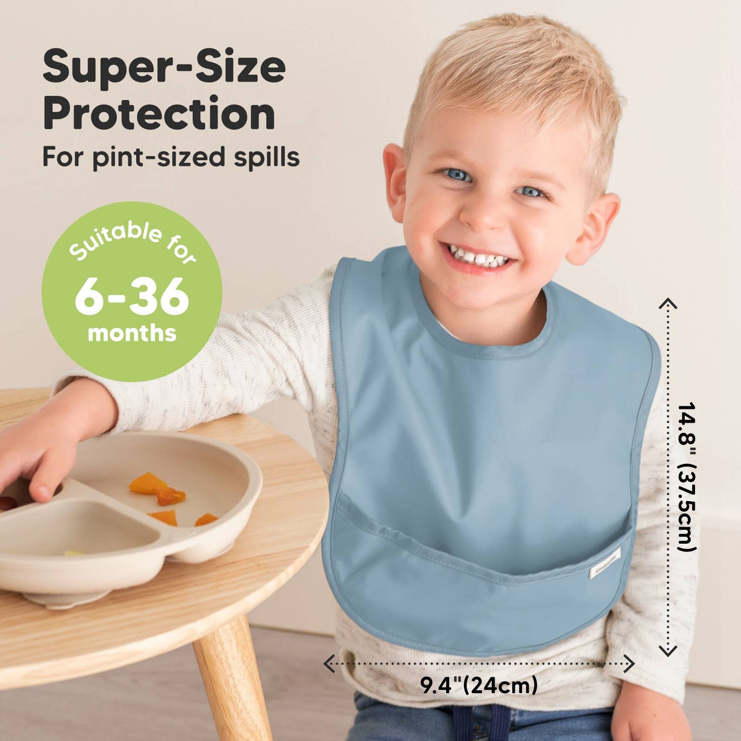 3-Pack Presto Waterproof Baby Bibs for Boys, Girls