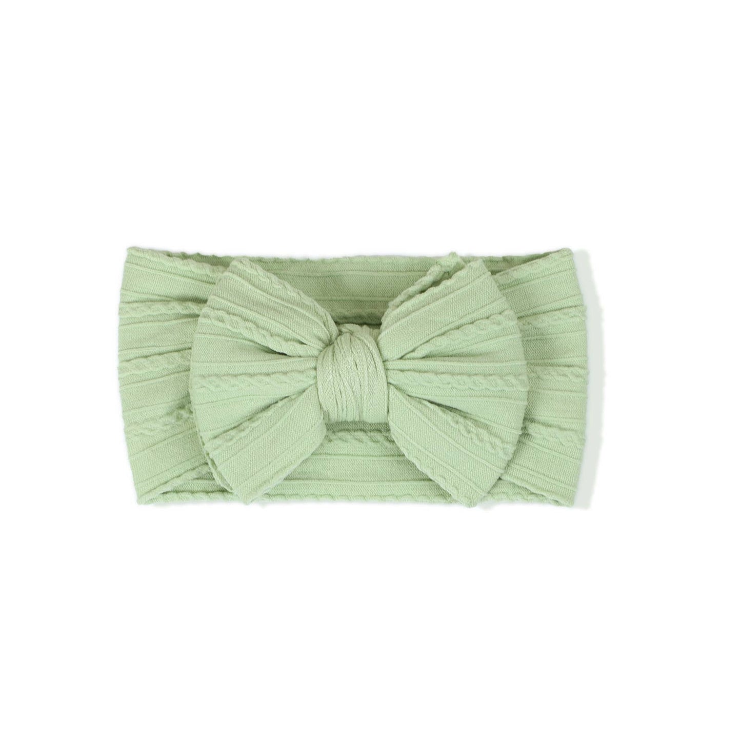 Cable knit Big bow Baby headband