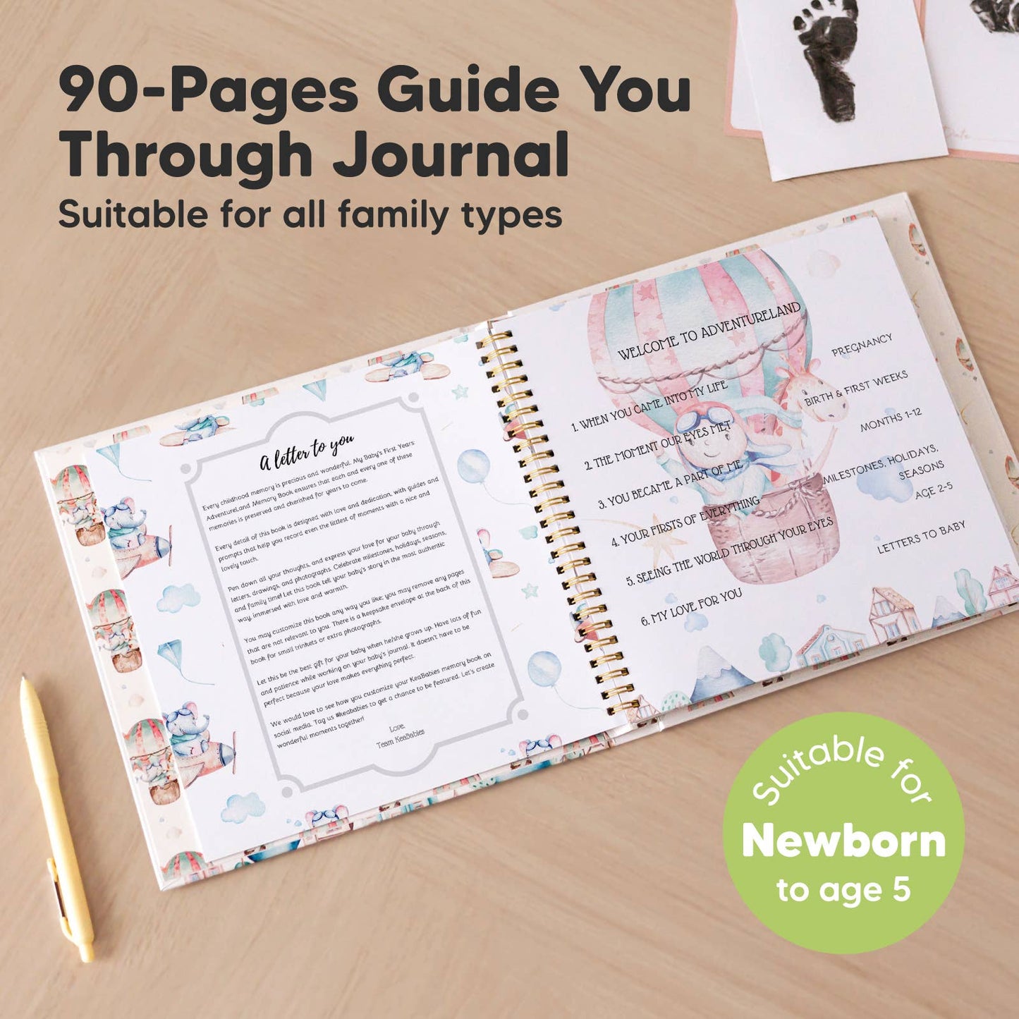 KeaBabies Baby First Years Memory Book