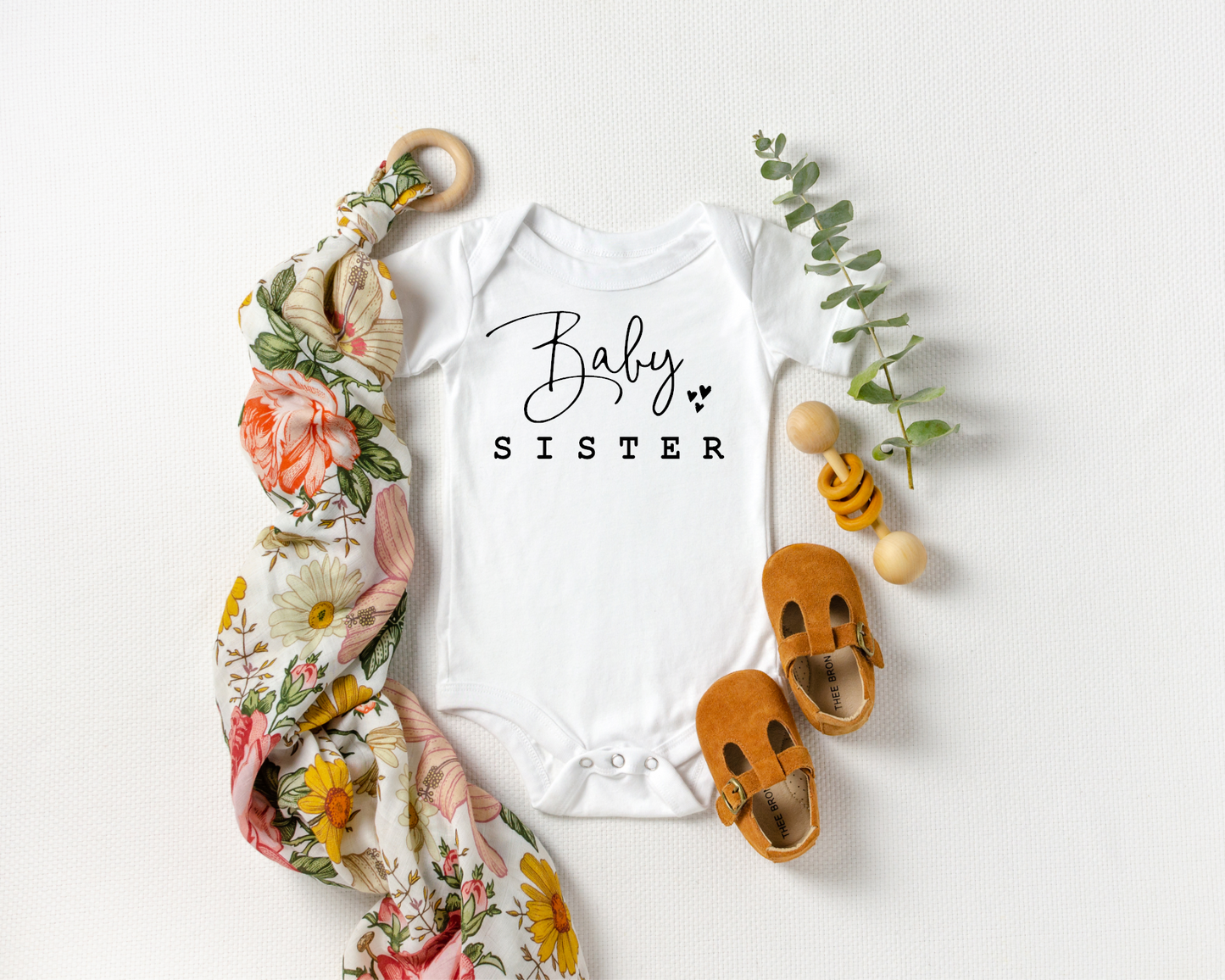 Baby Sister Pregnancy & Gender Reveal Onesie