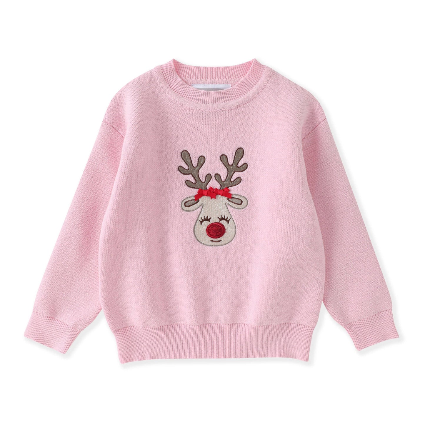 Pink Christmas Reindeer Sweater