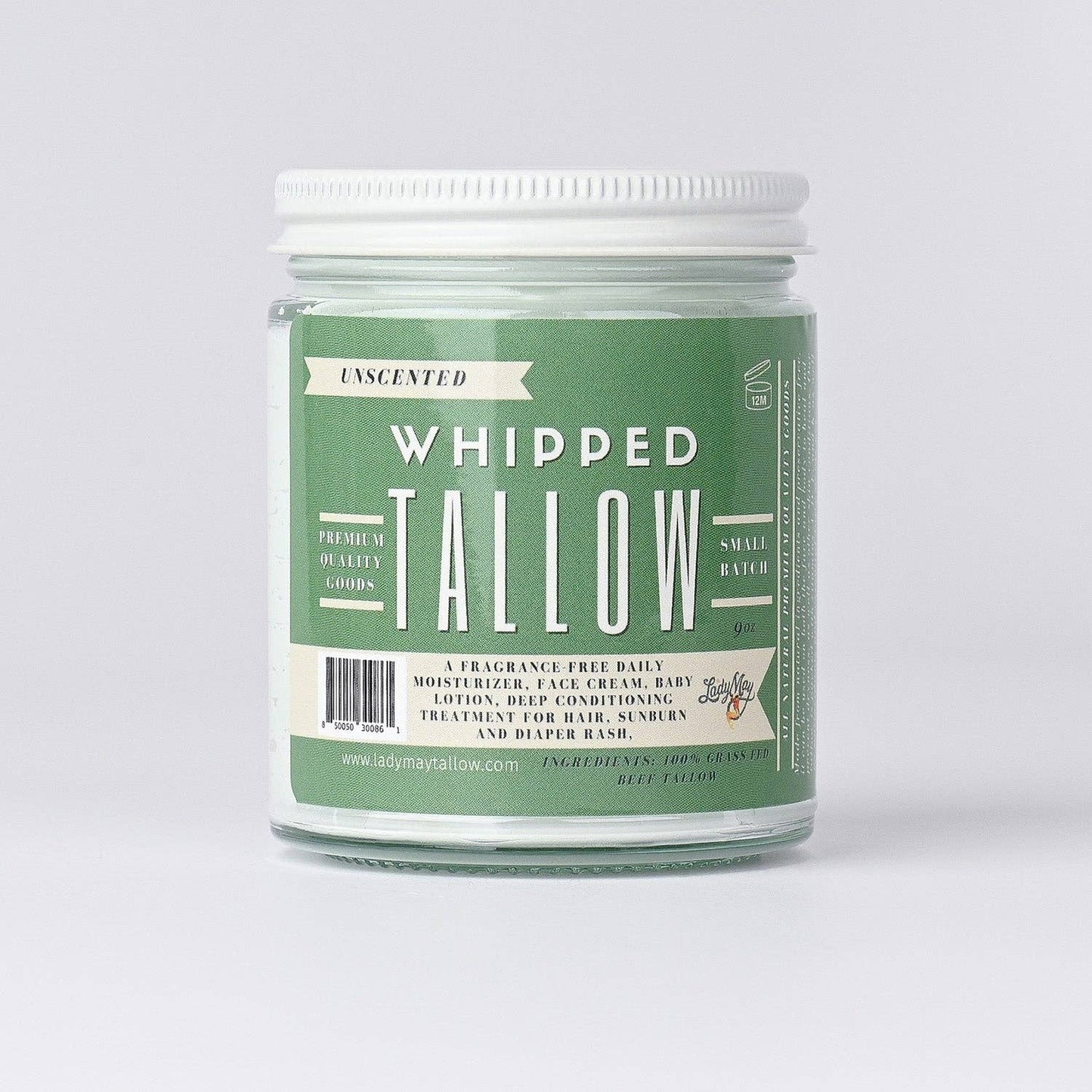 Unscented Whipped Tallow Moisturizer | 100% Natural Skincare