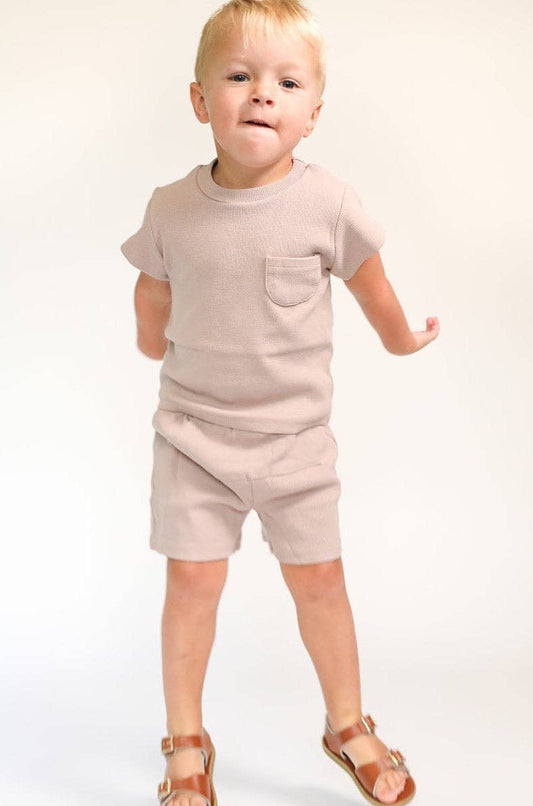 Ollie Ribbed Set- Beige