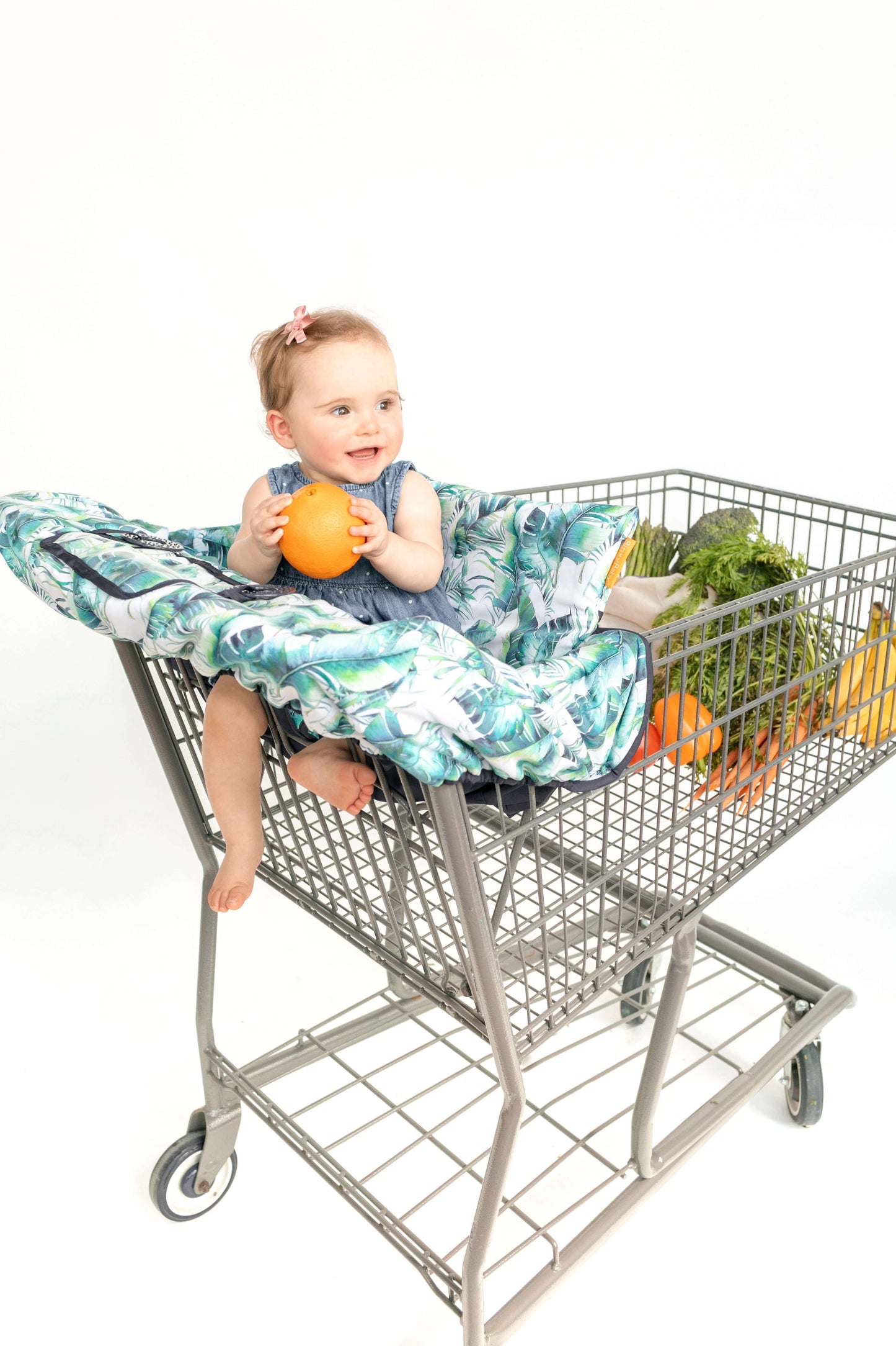 Baby Shopping Cart Cover | Tropical Day Leaf Print