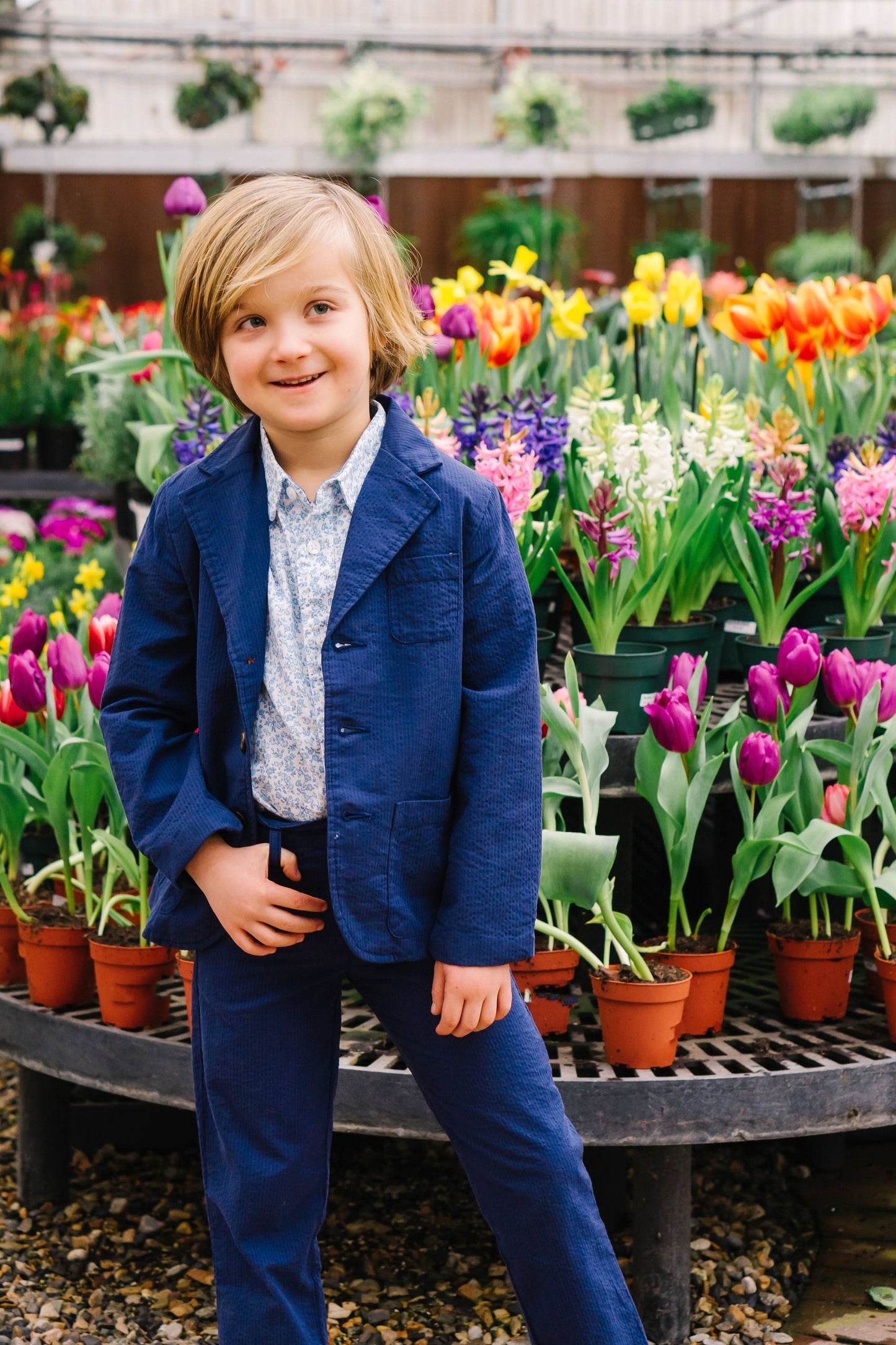 Organic Seersucker Suit Jacket - Baby