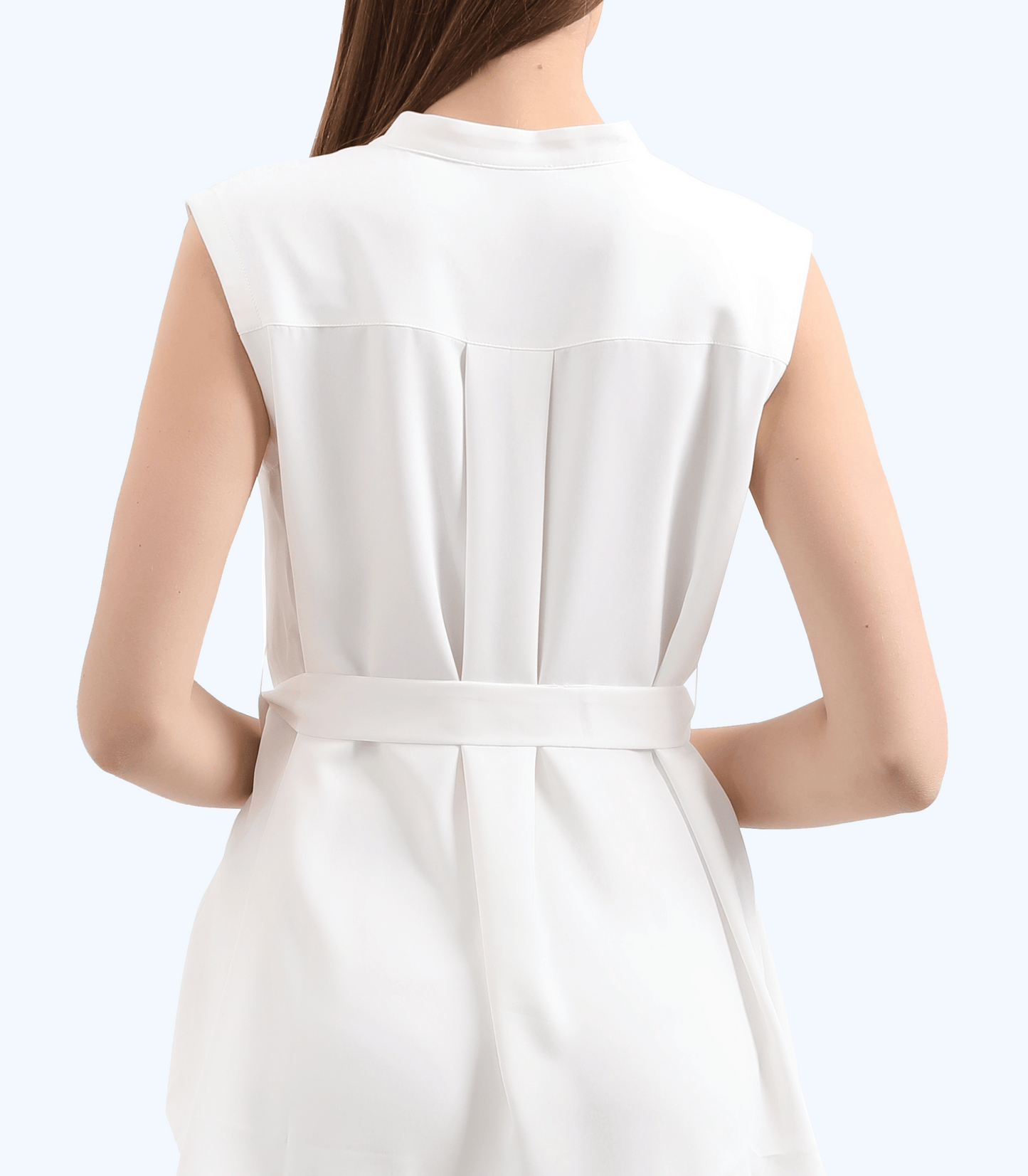 V-Neck Sleeveless Tie Front Maternity Blouse