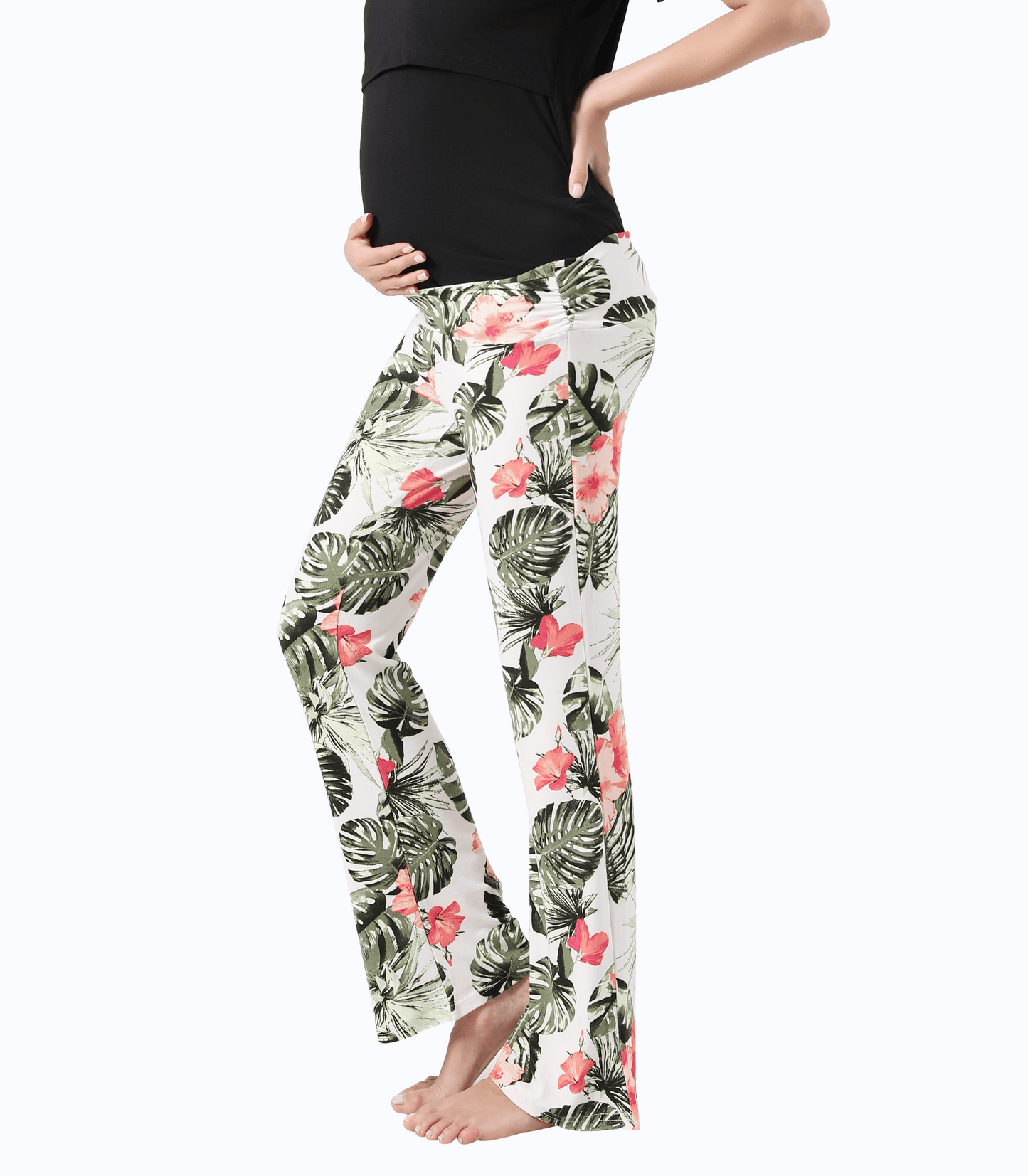 Below Bump Maternity Postpartum Pajama Pants (Floral)