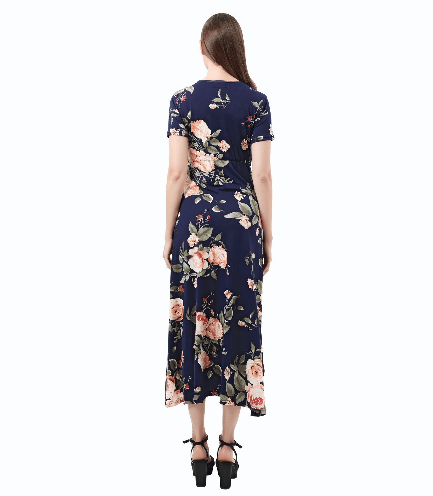 Floral Hi-Low Maternity Maxi Dress