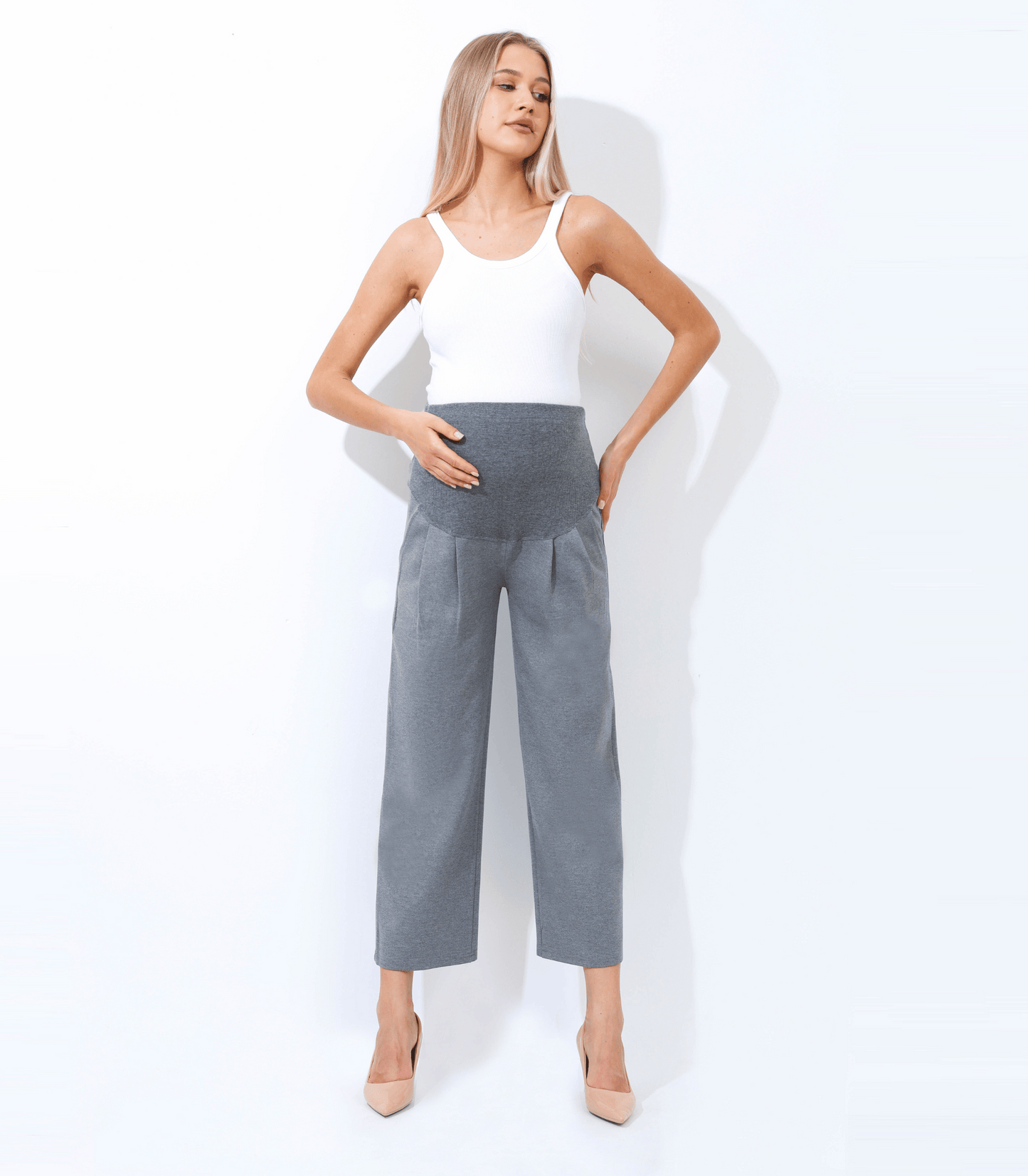 The Wide Leg Maternity Ankle Pant