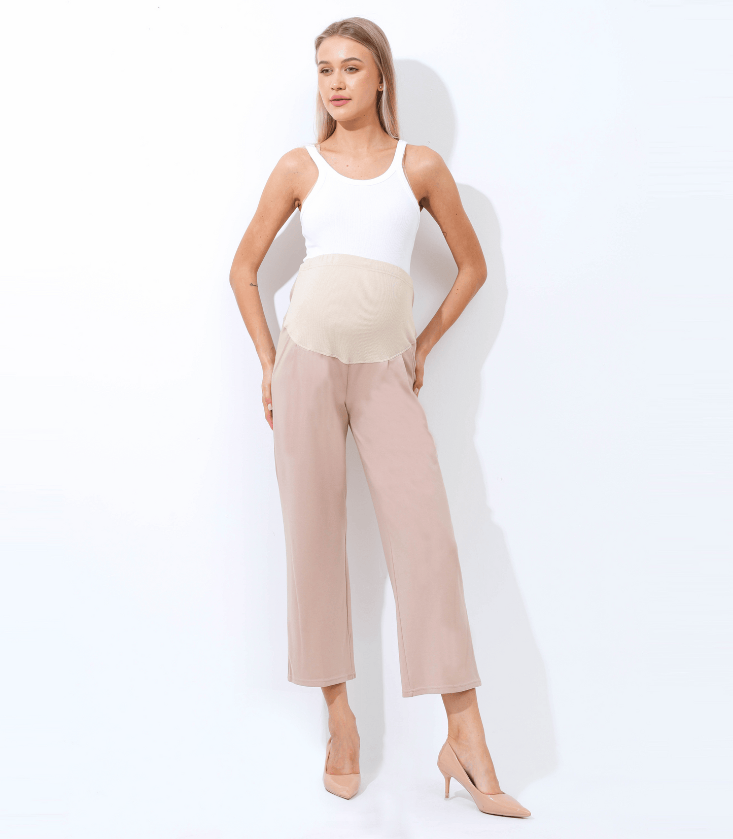The Wide Leg Maternity Ankle Pant